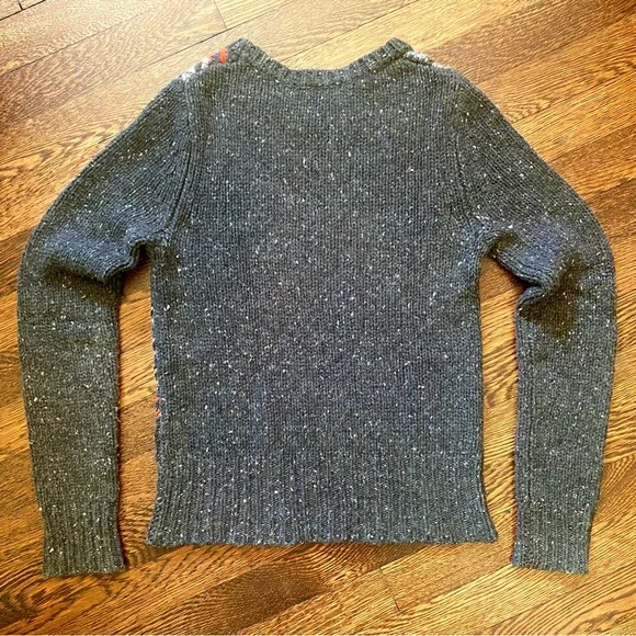 Autumn Cashmere Gray-Brown Tweed Houndstooth Plaid Sweater Sz XS - Picture 2 of 6